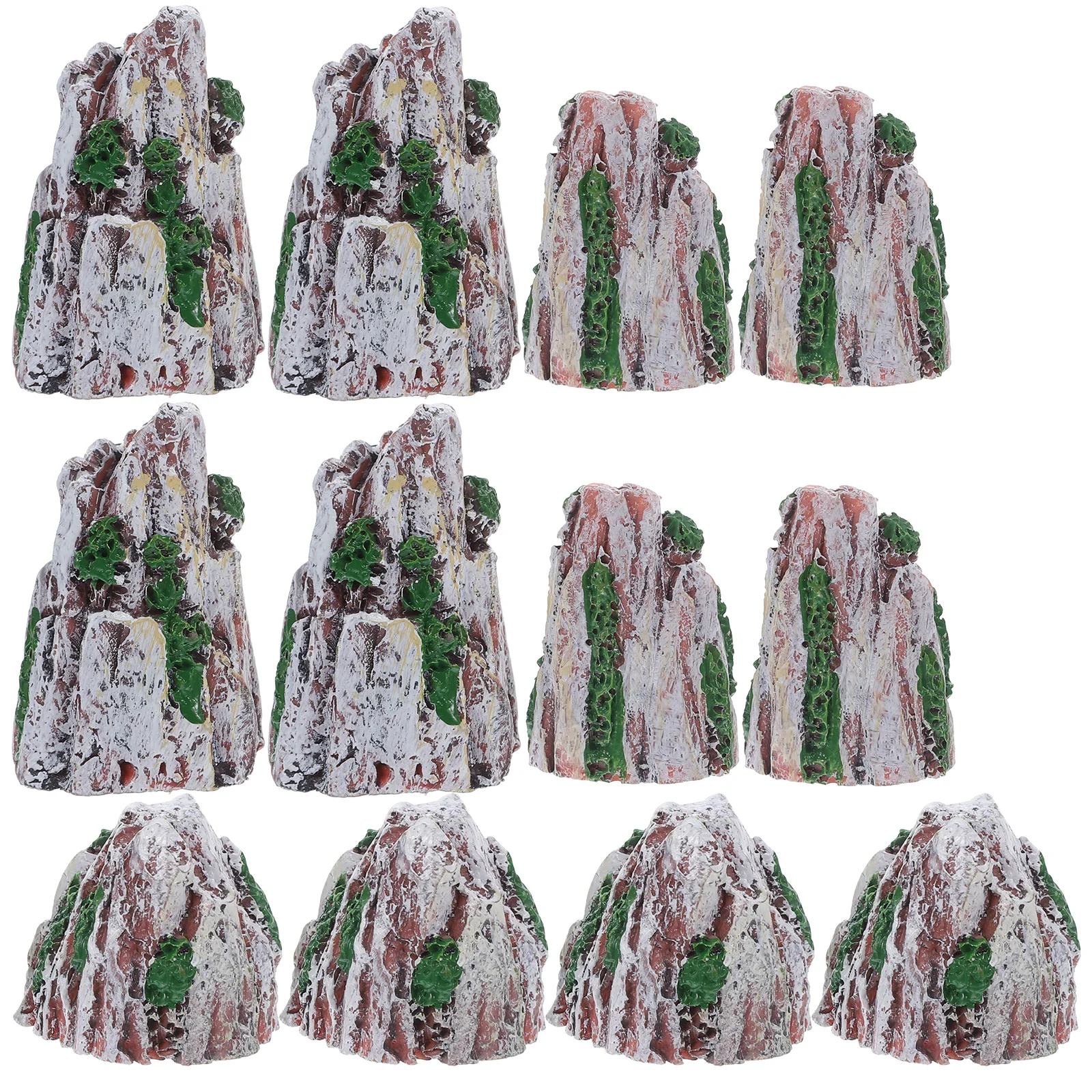 

12 Pcs Mini Bonsai Rockery Kit Resin nament Micro L Decor Indoor Adornment S Table Crafts Simulation Yard Decor
