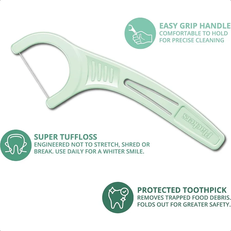 플래커스 마이크로 민트 치실 여행용 팩, 휴대용 사이즈, 간편 보관, 이동 중에도 가능한 치과 관리, 상쾌한 민트향, 12개입