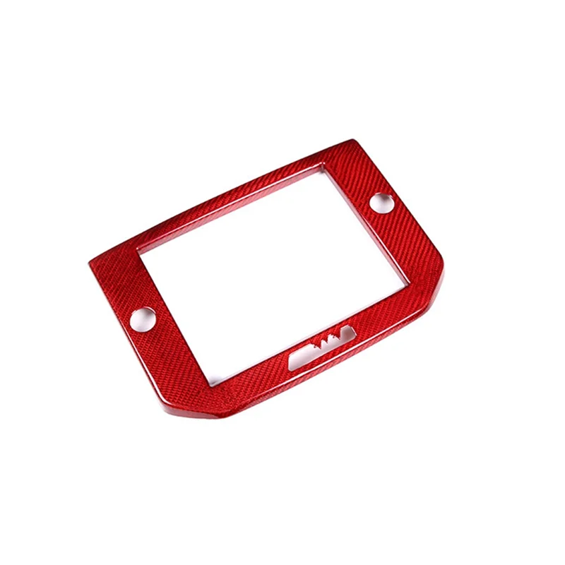 

Real Carbon Fiber Central Control Navigation Panel Trim Screen Frame Cover for Maserati Ghibli 2014-2015(Red)