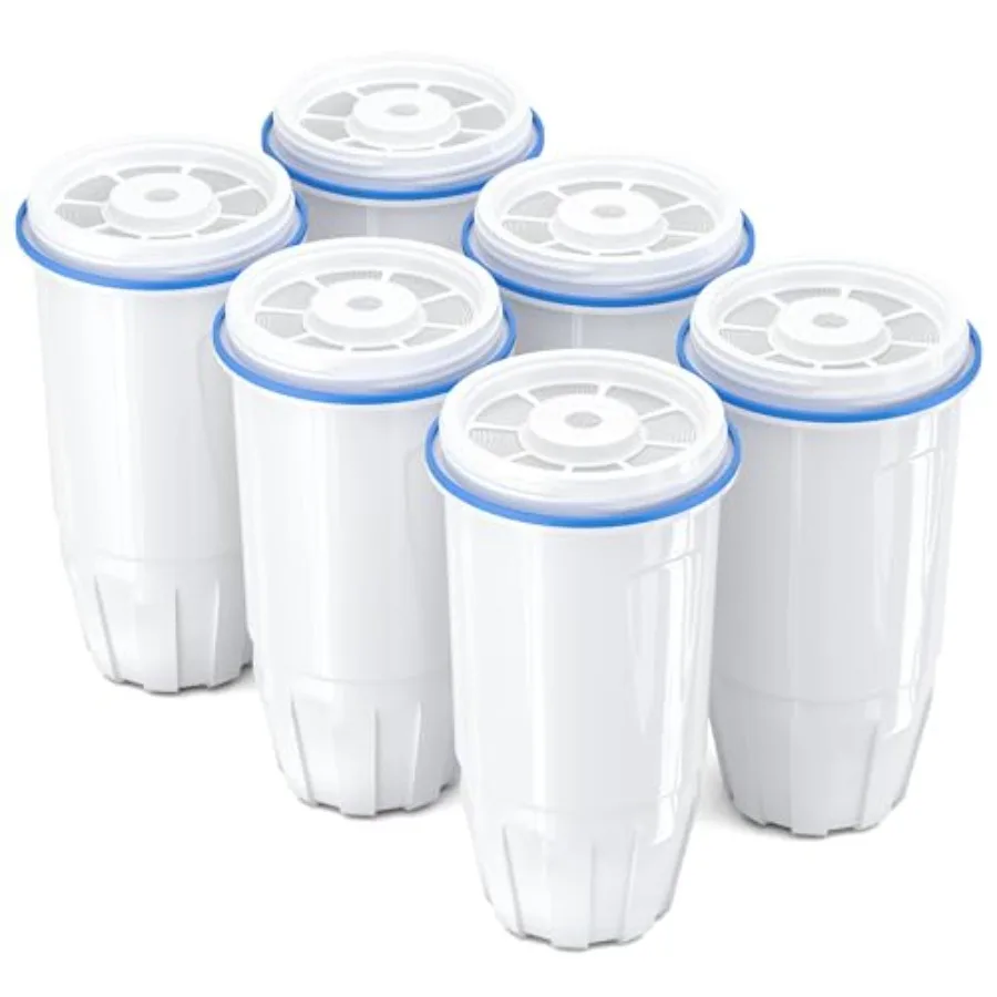 

Upgraded Water Filter Replacement Fit for Zero Pitcher and Dispenser ZR-001 ZR-004 ZP-006 ZR-017, Five-Stage Filter System, Eff