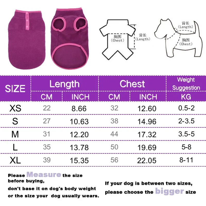 Pet Clothes for Small Medium Dogs Cat Vest Winter Warm Puppy Clothing Chihuahua French Bulldog Yorkshire Costume Shih Tzu Coat