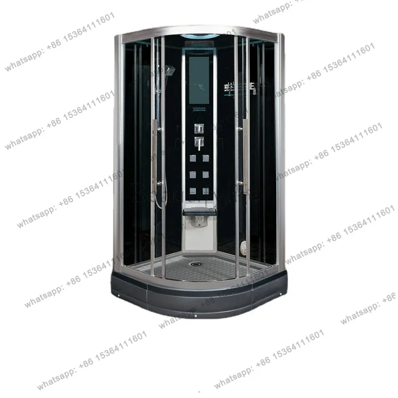 900X900X2150mm Sector-Shaped Bathroom Steam Shower Enclosure Computer Control Wet Sauna Room