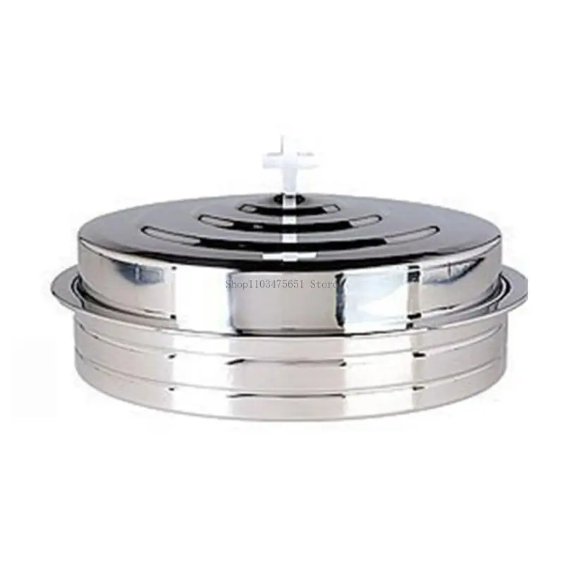Religious Gathering Essential 40 Slot Communion Plate Cover Nonrust Steel Hygienic Seal For Large Congregations