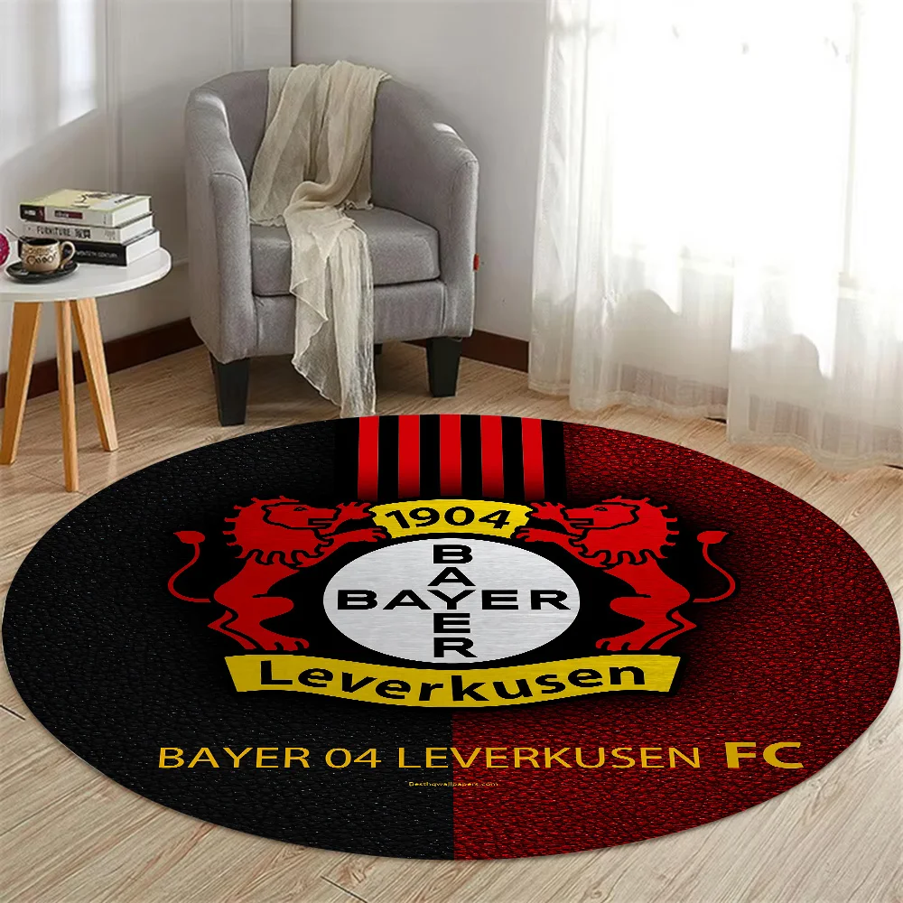 HD Printed Round Carpet for Living Room Bedroom Kitchene Leverkusens Rugs Mats Flannel Anti-Slip Rug Bayers Decoration Gift