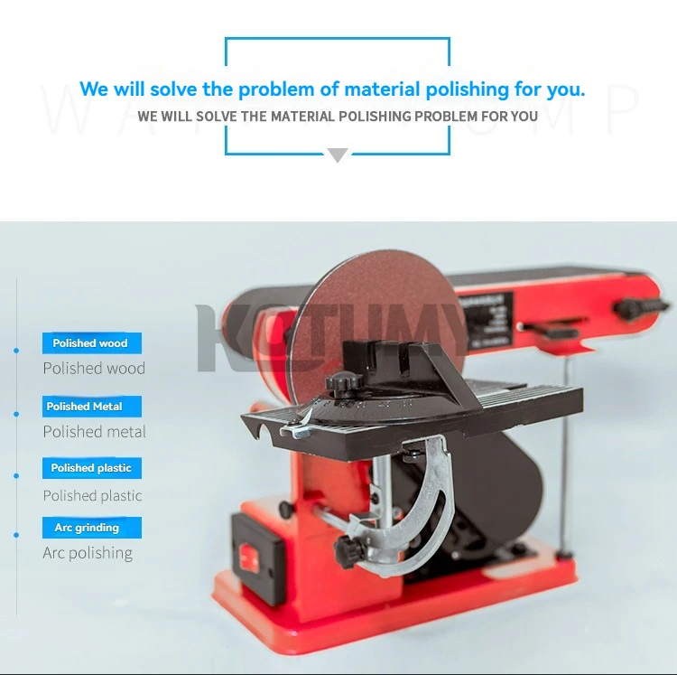 Desktop Belt Machine Adjustable Bench Belt Sander DIY Polishing Grinding Machine Electric Bench Sanding Machine