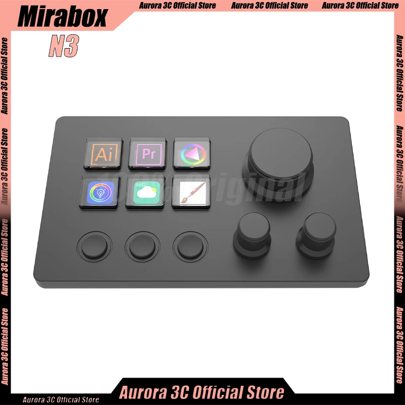 mirabox n3 streamdeck teclado visual versao global teclas controlador de criacao de conteudo ao vivo stream deck botao lcd botao personalizado 01