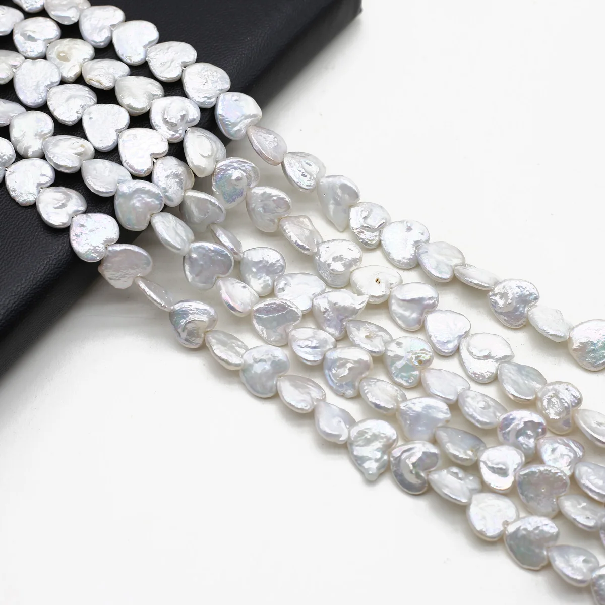 Natural Baroque Style Pearl Beads Charms Heart Freshwater Pearls for Earring Bracelet Pendant Necklace Hairclip DIY Jewelry 13''