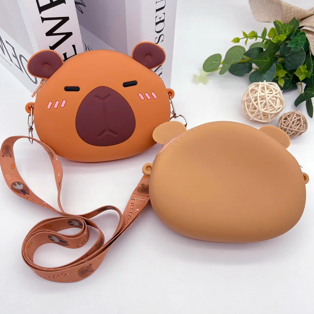 

Silicone Wallet Silicone School Bag Crossbody Bag Shoulder Capybara Bag For School Children Kids