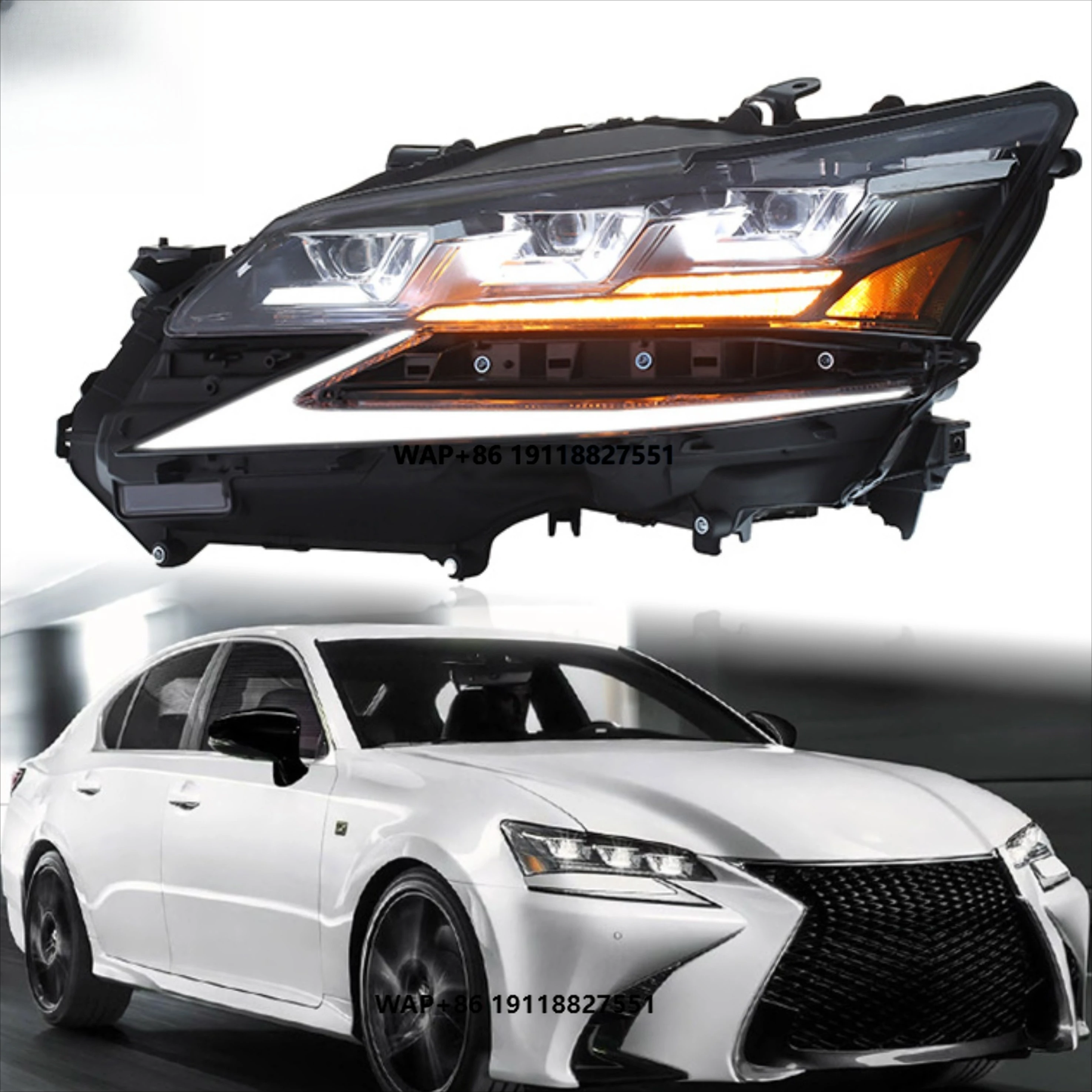 

MRD подходит для GS 2012-2015, светодиодные фары в сборе, автоматическое освещение, налобный фонарь Plug and Play