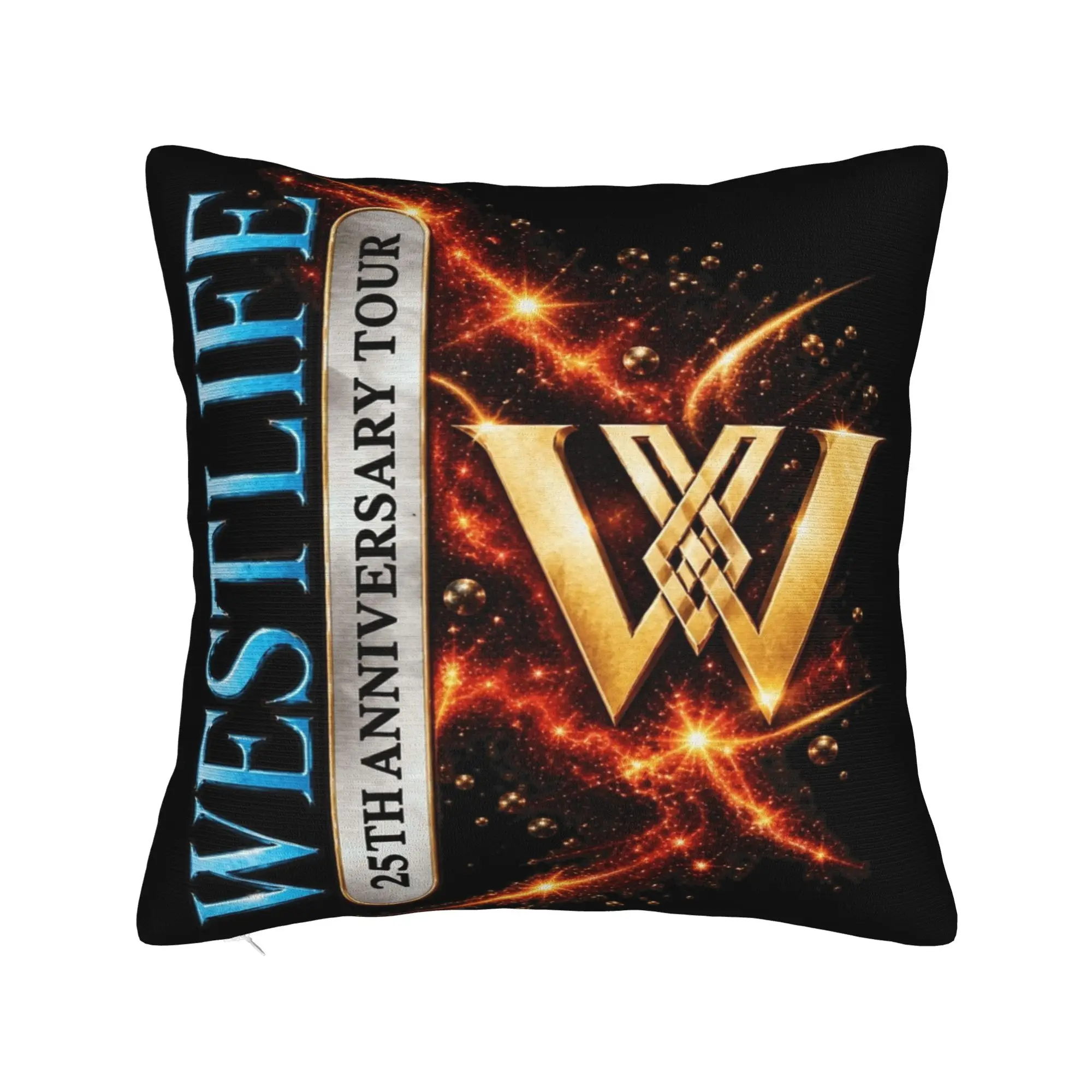Decorative Pillow Cover Westlife 25th Anniversary Tour 2026 Stuff Home  Pillow Case Cover Zipper Multiple Sizes