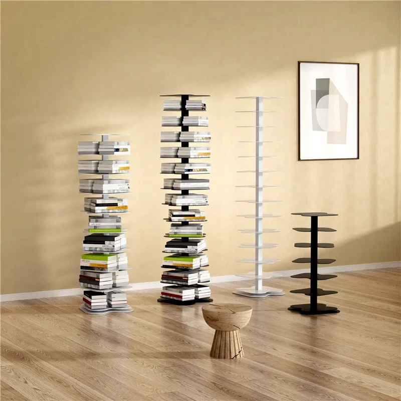 

Art children's spiral bookshelf floor = shelf wrought iron rotating invisible rotating bookcase