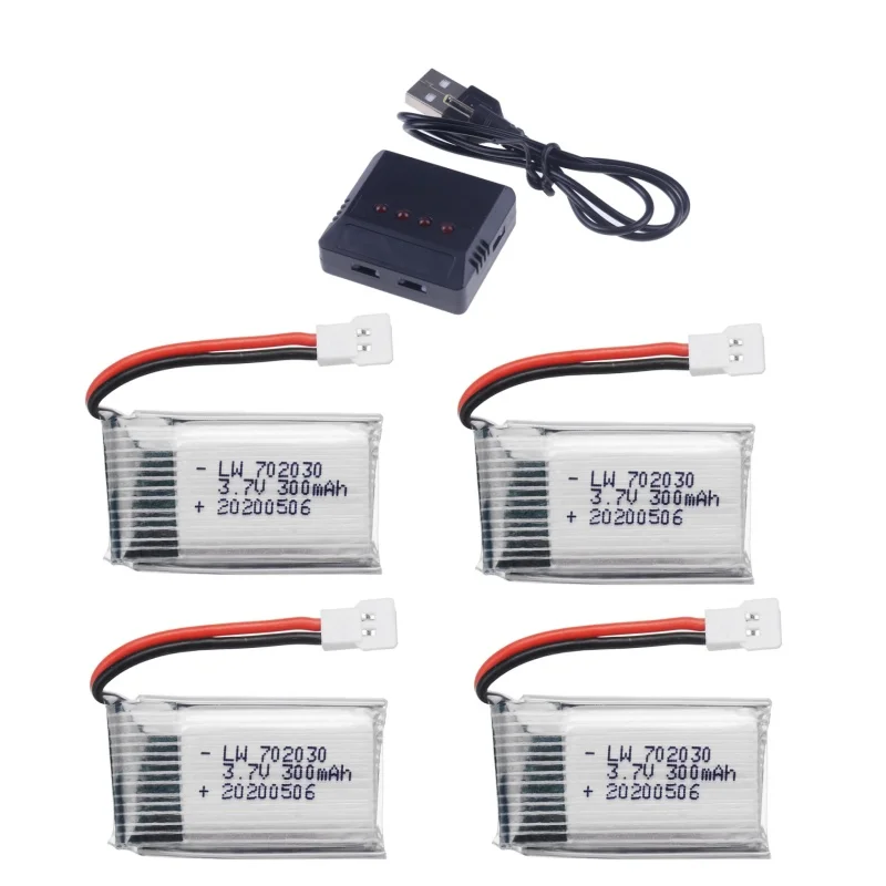 3.7V 300mAh lipo batterij Voor E55 FQ777 FQ17W DFD F180 FY530 U816 U830 H107 X11C Batterij 20C 702030   Voor RC Quadcopter reserveonderdeel