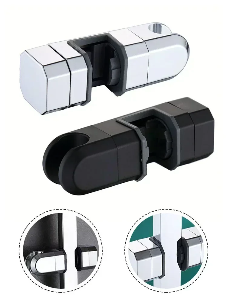 크롬 샤워헤드 슬라이더 바 거치대 조절 가능 샤워 장착 브래킷, 욕실 고정장치 15mm-30mm, 신제품