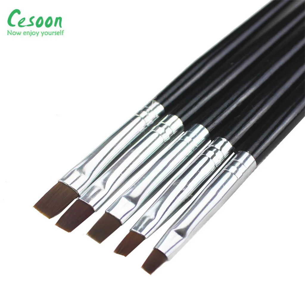 5 Pcs Dental Resin Brush Pens Shaping Silicone Adhesive Composite Porcelain Teeth Portable Whitening Care Dentistry Lab Tools