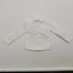 1/6 Scale Male Casual Long Sleeve White Shirt Tops Suit Accessories Clothes Model for 12'' Soldier Action Figures Body