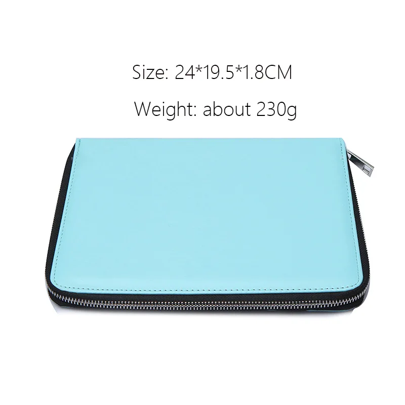 Nail Drill Bit Case Blue Storage Bag Large Capacity Dustproof Portable 24*19cm Drill Bits Holder Container for Nail Salon