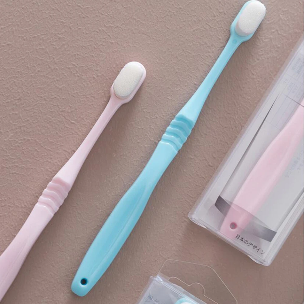 

2pcs Soft Bristle Toothbrushes Ergonomic Non-Slip Handle Dense Bristles Postpartum Oral Care Tool For Sensitive Teeth Oral