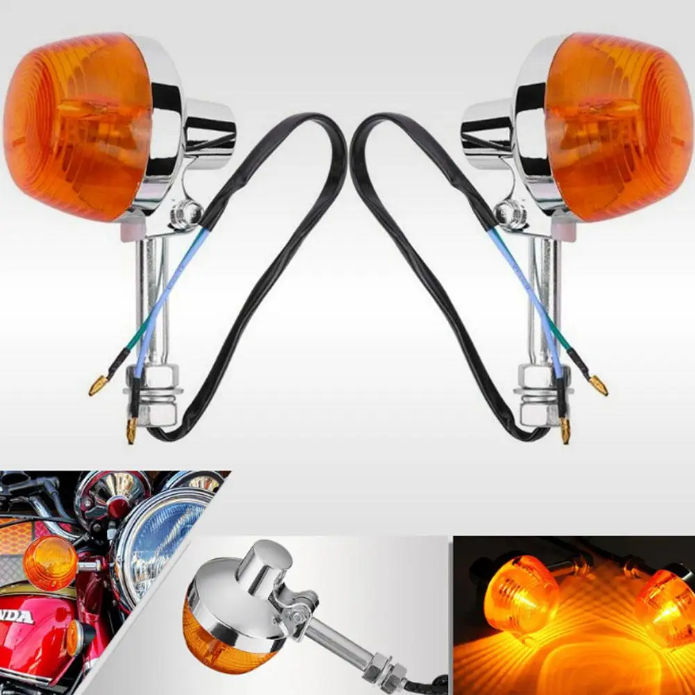 Motorcycle Turn Signal Light Blinkers Super Bright Indication Lamp Compatible For CT70 XL100 CM125 CB400 CB750