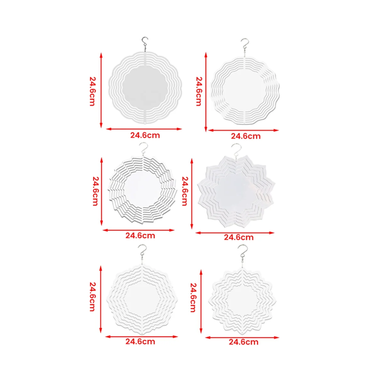 Graduation Season Wind Power White Coated Aluminum Plate Double-Sided Printing Heat Transfer Wind Chime Turntable