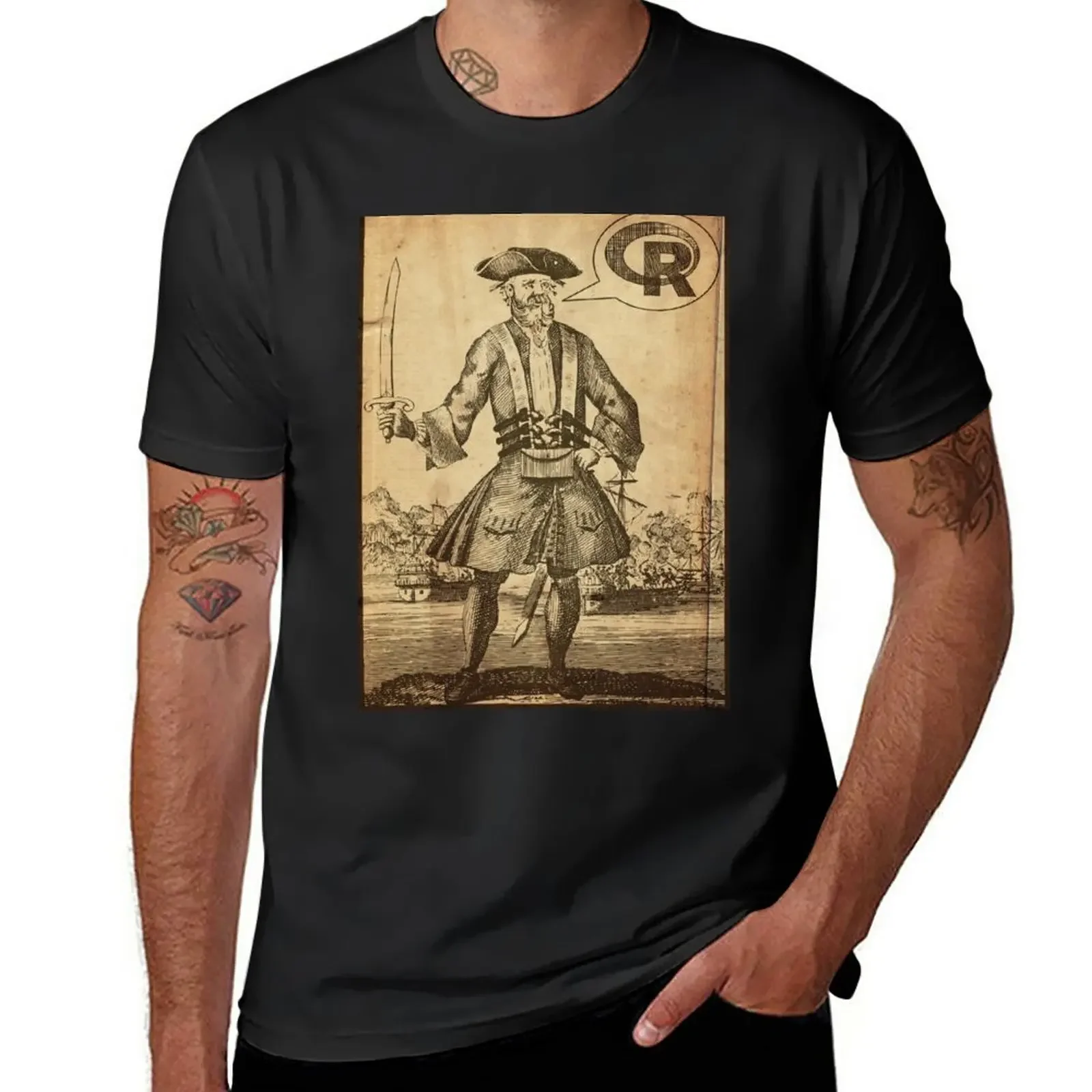 R (arrrr) said the Pirate of Statistical Computing... T-Shirt blanks Blouse tops boys animal print mens big and tall t shirts