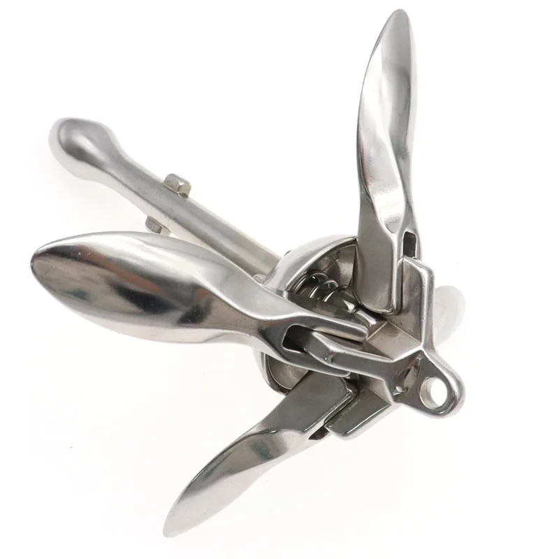 Marine Grade SS316 Stainless Steel Grapnel Folding Anchors 0.75/1.5/2.5/3.2KGS