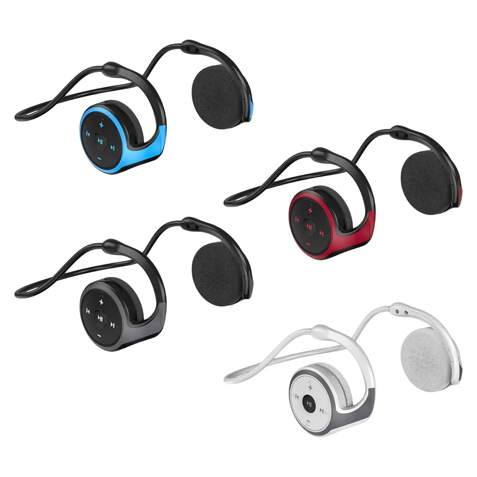 Wireless Earhook Headset Bluetooth 5.0 450mAh for Running Gaming Cell Phones