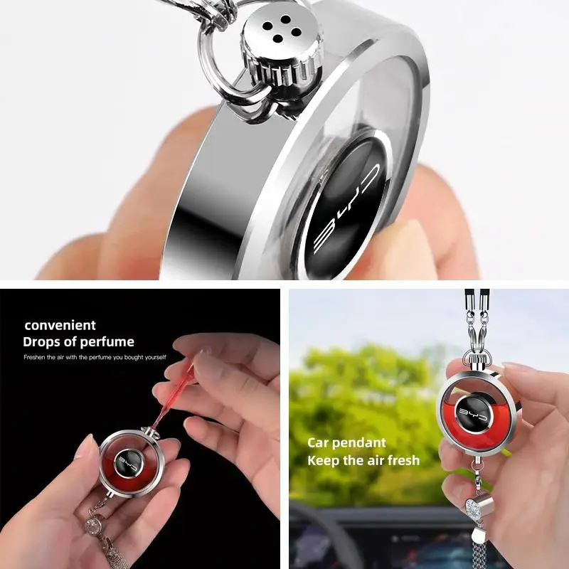 Suspended Auto Scent Diffuser Pendant Fit BYD Seagull Shark6 Sealion7 Long‑Lasting Fragrance Interior Tuning Accessories