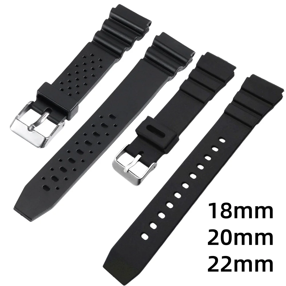 18mm 20mm 22mm Silikonarmband für Casio-Uhren, Gummibänder als Ersatz für Armbanduhren, Armbänder für elektronische Sportuhren, Armbandgürtel – Detail 2