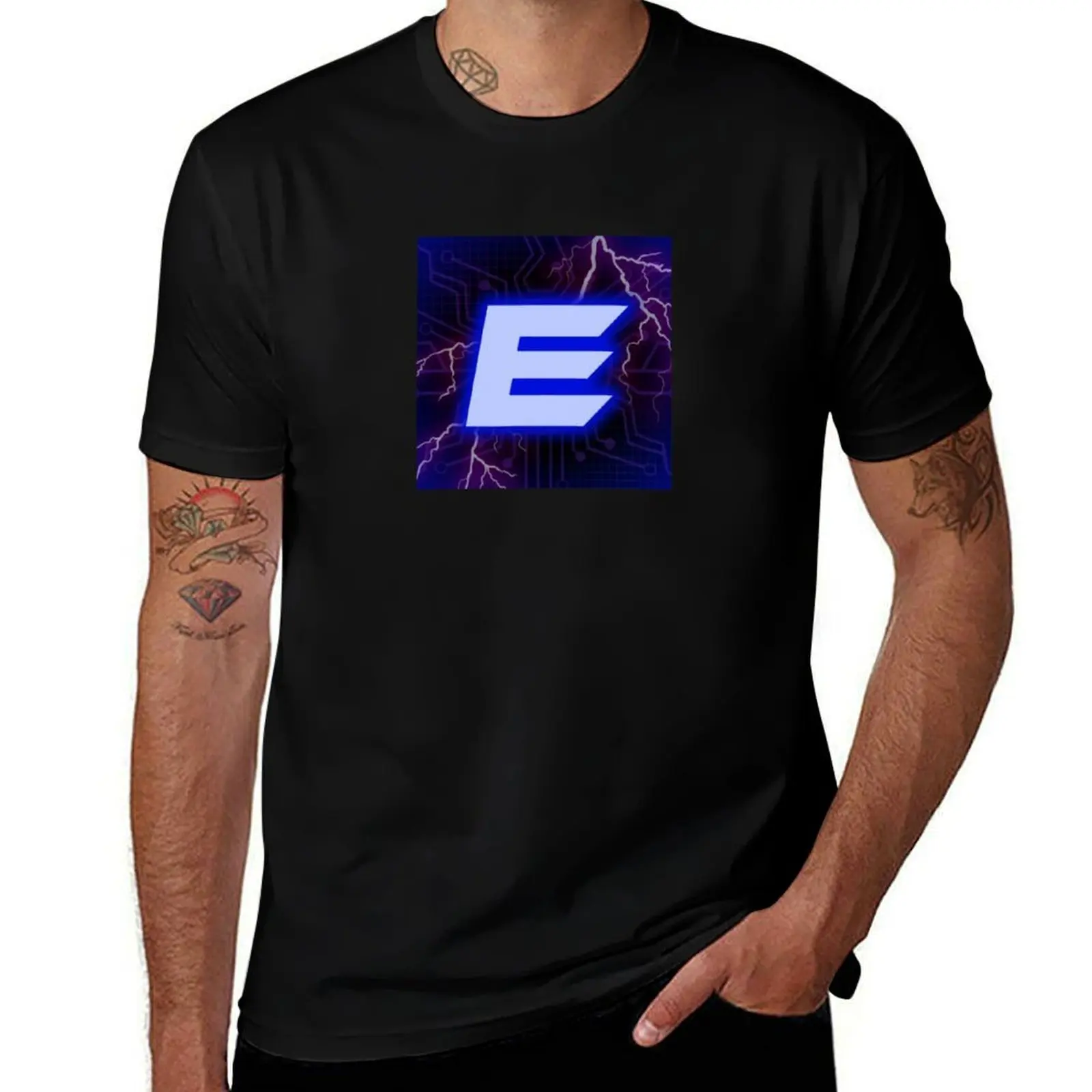

Футболка Electra the Electric Engine (Emblem) с рисунком, роскошные мужские футболки большого размера, мужские черные футболки для мужчин