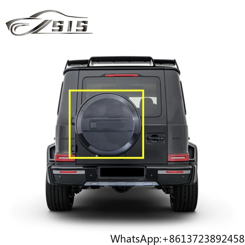 

G Class W464 W463A Dry Carbon Fiber Material Car Rear Tyre Cover Fit for G Wagon W464 G63 G500 Back Square Wheel Tire Cover