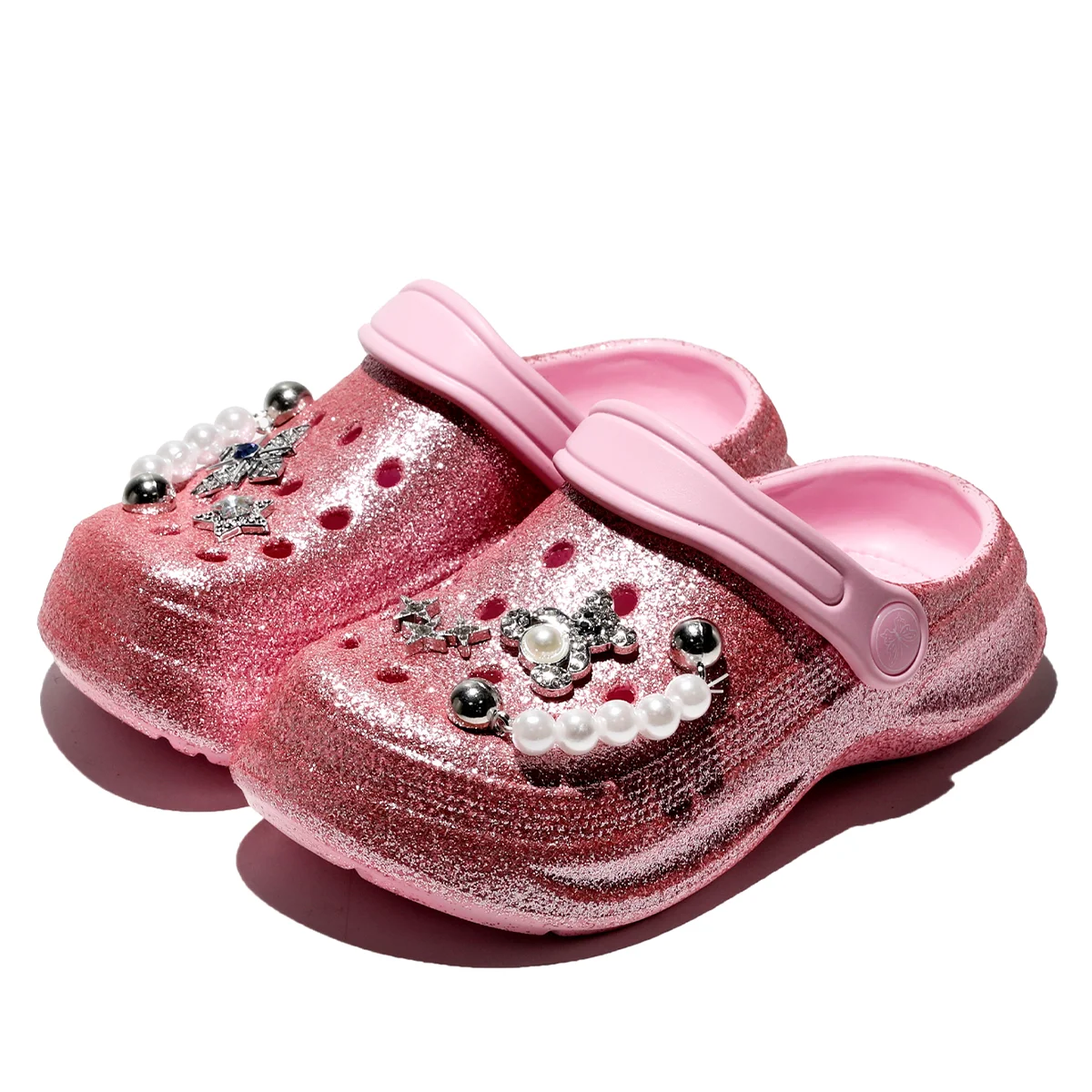

Kids Slip-On Clogs and Mules - Breathable, Waterproof, EVA Garden Shoes with Decorative Chain for Beach and Everyday Wear 168