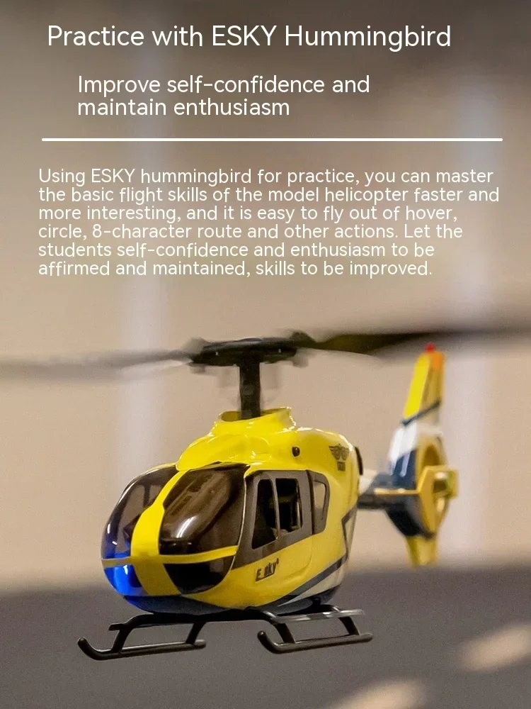 2024 Esky 150ec Mini waga 6 Dof Fxz kontroler lotu wysokość ładownia bez muchy helikopter Rc Rtf Ec135 zabawki do zabawy na zewnątrz dla dzieci