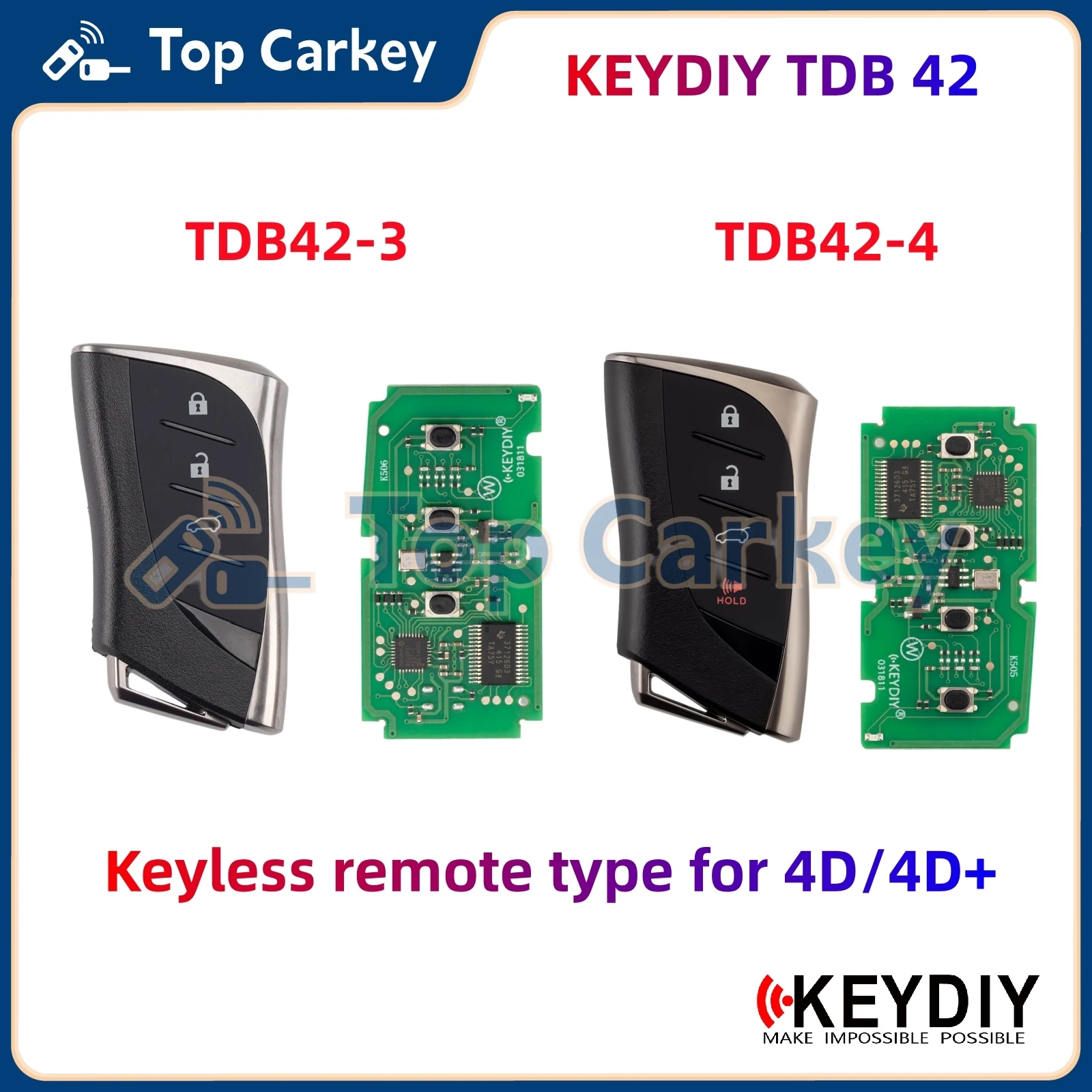 

KEYDIY KD TDB42-3 TDB42-4 Keyless Remote Key Support 4D Chip for LEXUS ES300h ES GS IS LS LX GX RX Series Style