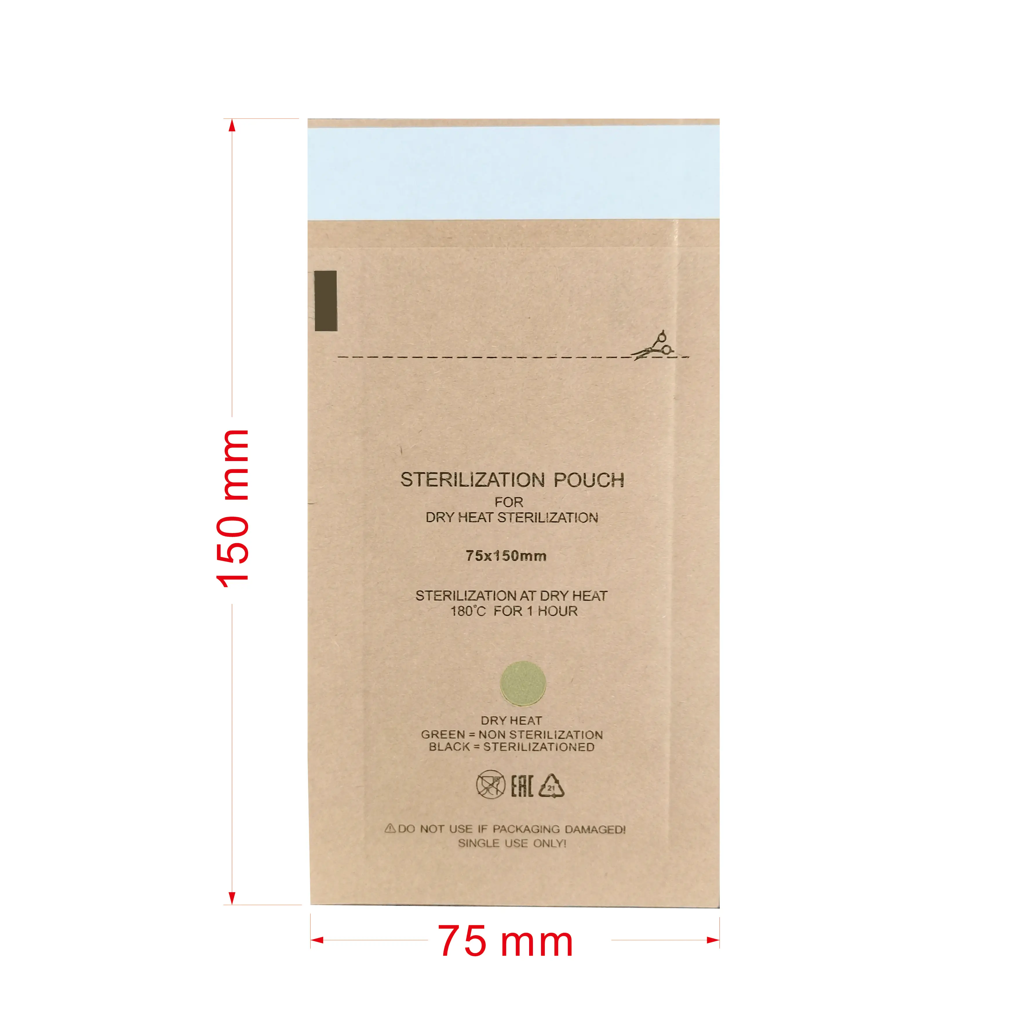 100Pcs Nail Sterilizer Manicure Kraft Bags Nail Art Clean Kraft Bag Nail Art Sterilization Disposable Nail Disinfection Tools