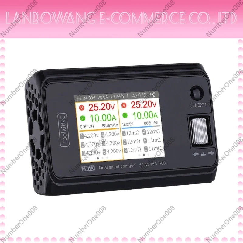 M6D 500W Dual Channel 1-6S Lipo Battery Balance Charger DC Input For RC FPV Drone Quadcopter Fixed Wing Aircraft Model