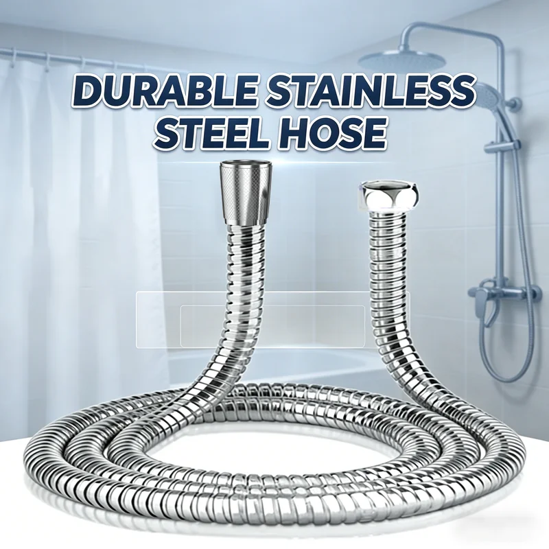 Manguera de ducha, ducha de acero inoxidable, tubería de agua a prueba de explosiones, metal galvanizado, resistente a altas temperaturas