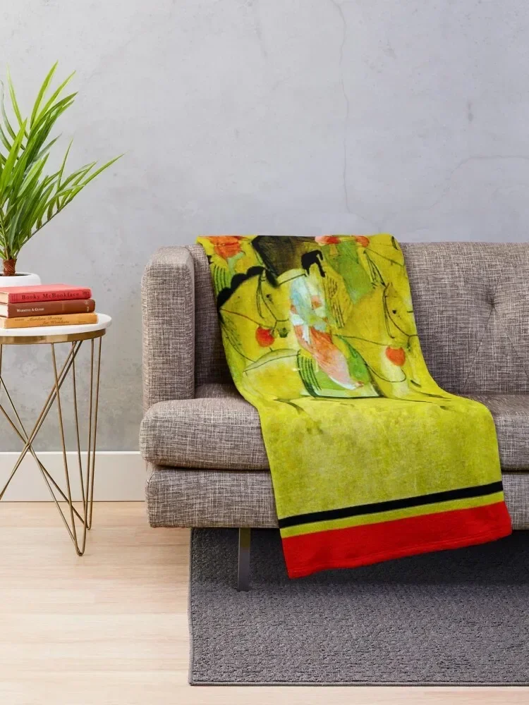 TANG DYNASTY Ancient Spring Outing Print Throw Blanket for babies Camping Blankets