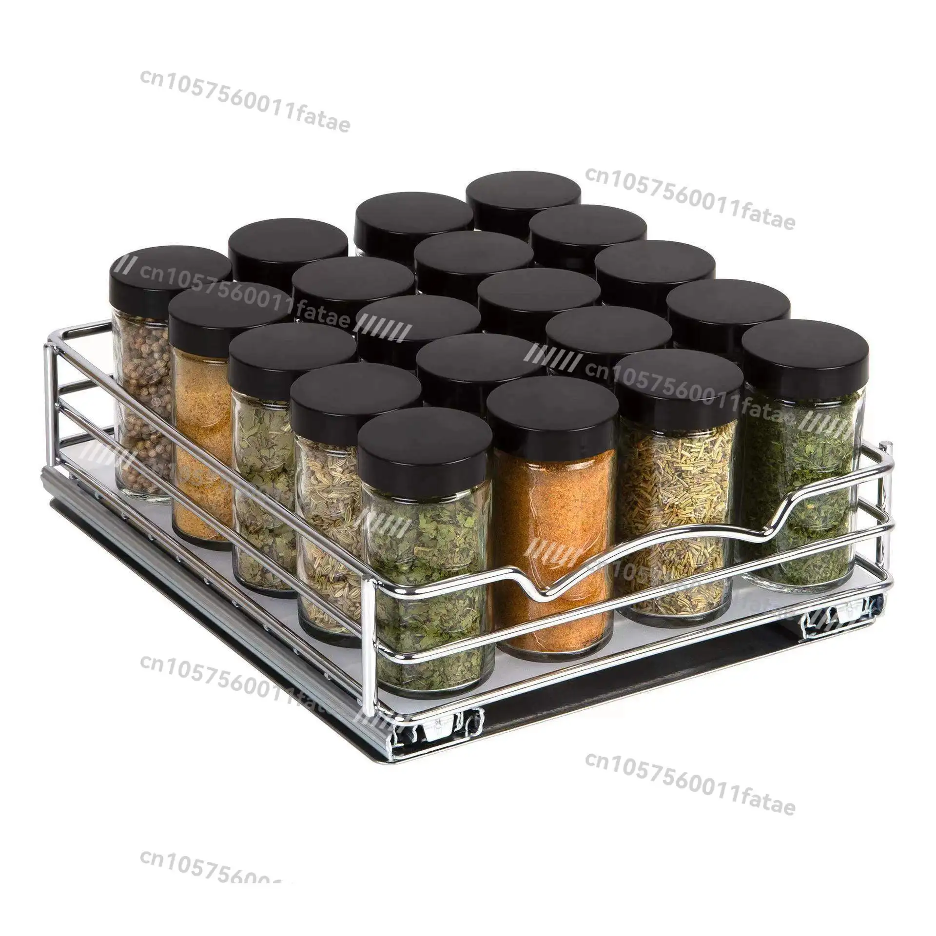 Slide Rail Multi-layer Seasoning Kitchen Shelf Shopping，Mall Multi-function Lower Sink Storage Spice Bottles