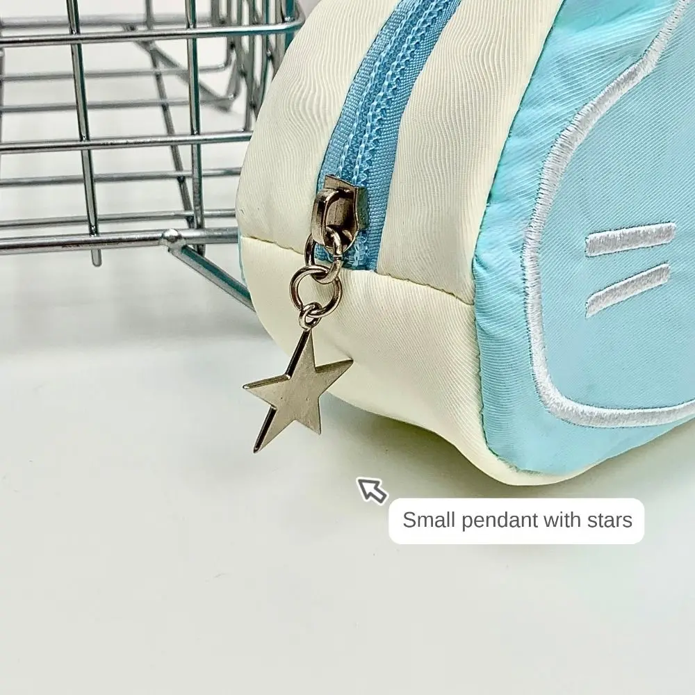 Creative Cat Print Plush Pencil Case Large Capacity Cartoon Puppy Pen Storage Bag Cute Simplicity Pen Organizer Bag Student