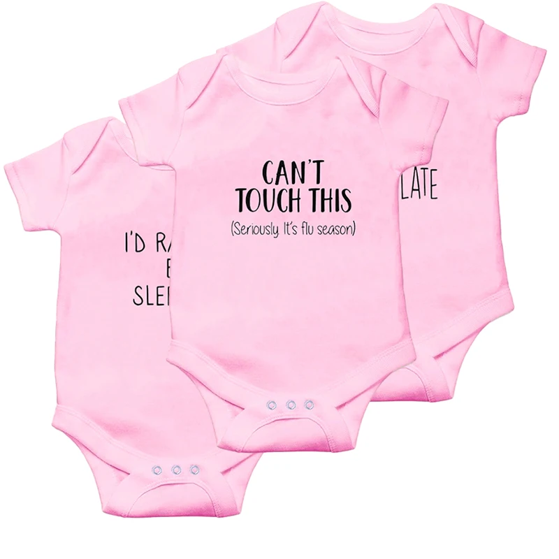 Summer Baby Clothes Bodysuit for Newborn Infant Jumpsuit Boys Girls Letter Print Short Sleeves Romper One-piece 0 to 24 Months