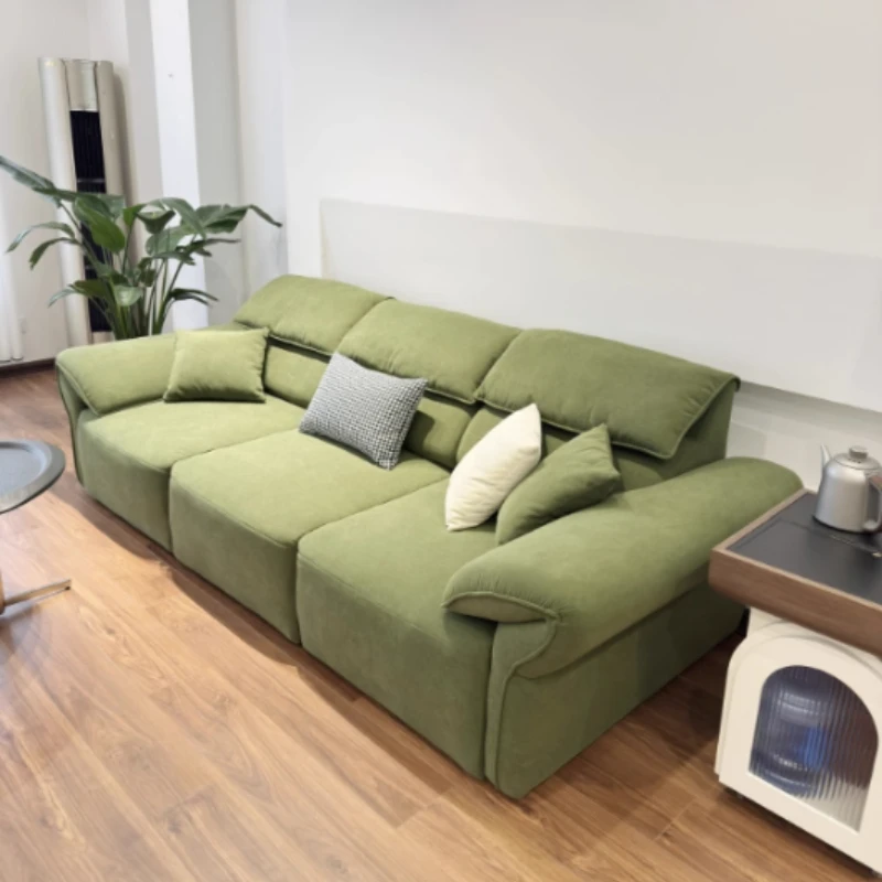 

Italian Electric Retractable Sofa 2025 New Green Multifunctional Designer Sofa Bed Nordic Luxury Canape Salon Home Furniture