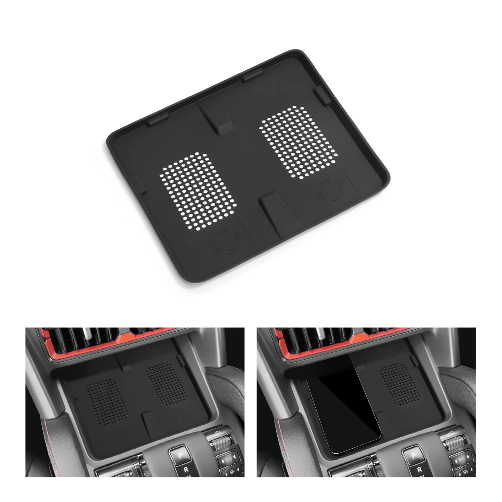 for BYD SHARK 2024 Wireless Charging Pad Car Pickup Accessories Auto Phone Non-slip Charger Mat Silicone Protective Pad