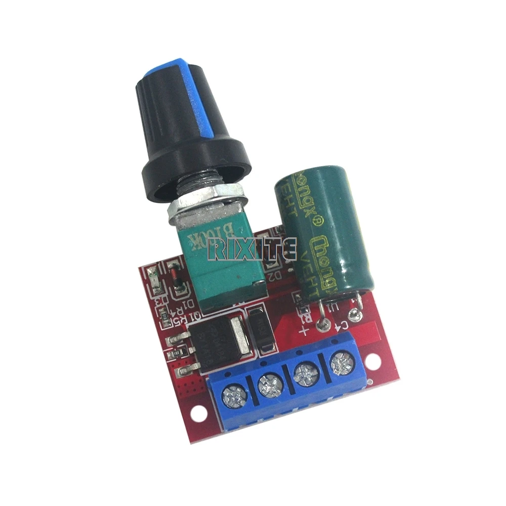 Módulo Controlador de Velocidade do Motor Regulador de Velocidade Ajustável, Interruptor Regulador de Controle, PWM, DC 12V, 4.5V-35V, 5A, 90W, 24V, 1 Pc, 5Pcs