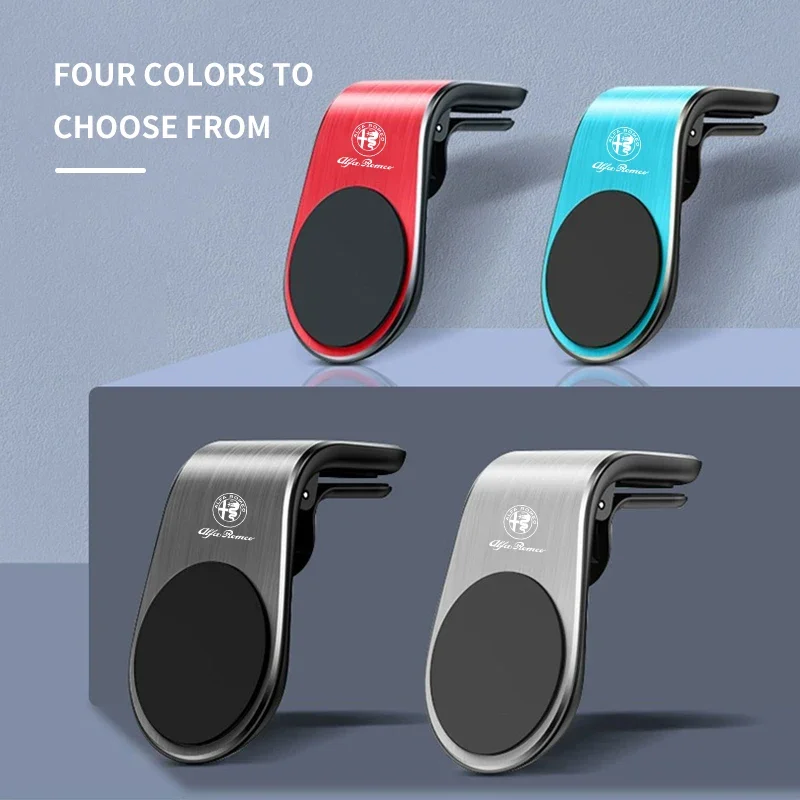 Hub Caps Magnetic Car Phone Holder Wireless Charger Stand For Alfa Romeo 159 Giulietta Giulia 147 Mito 156 GT Stelvio F1 Brera V view 5