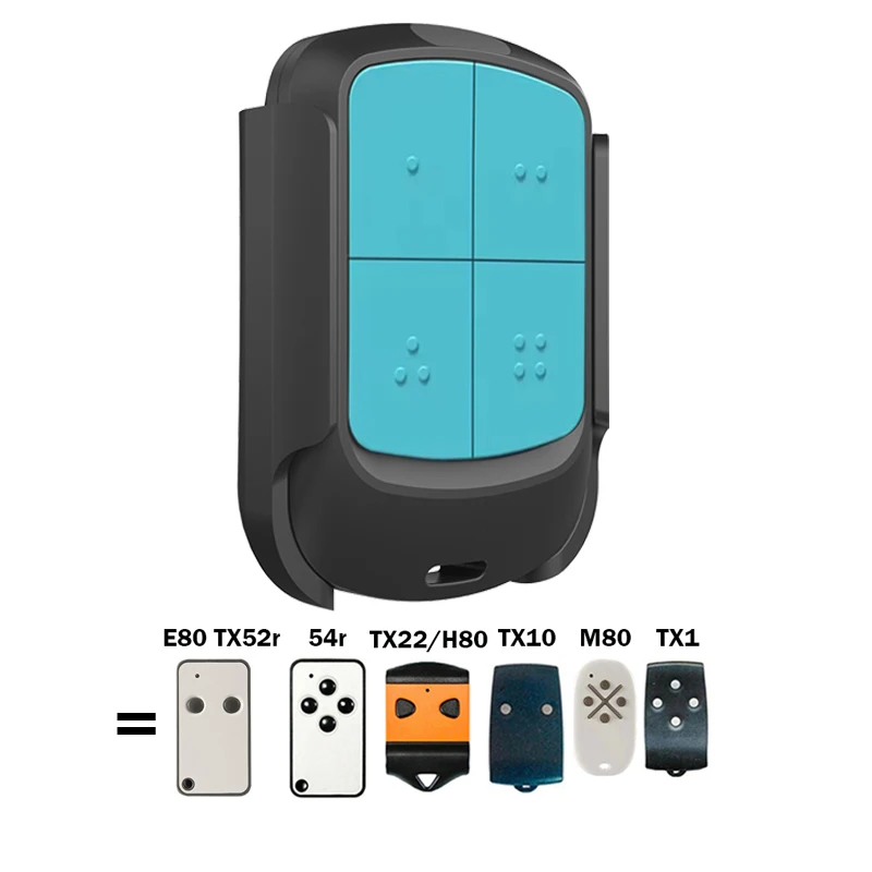 

Compatible ROGER E80 TX52R TX54R TX12 TX14 H80 TX22 M80 TX44R 433.92MHz Remote Control Fixed Code Garage Door Remote Control