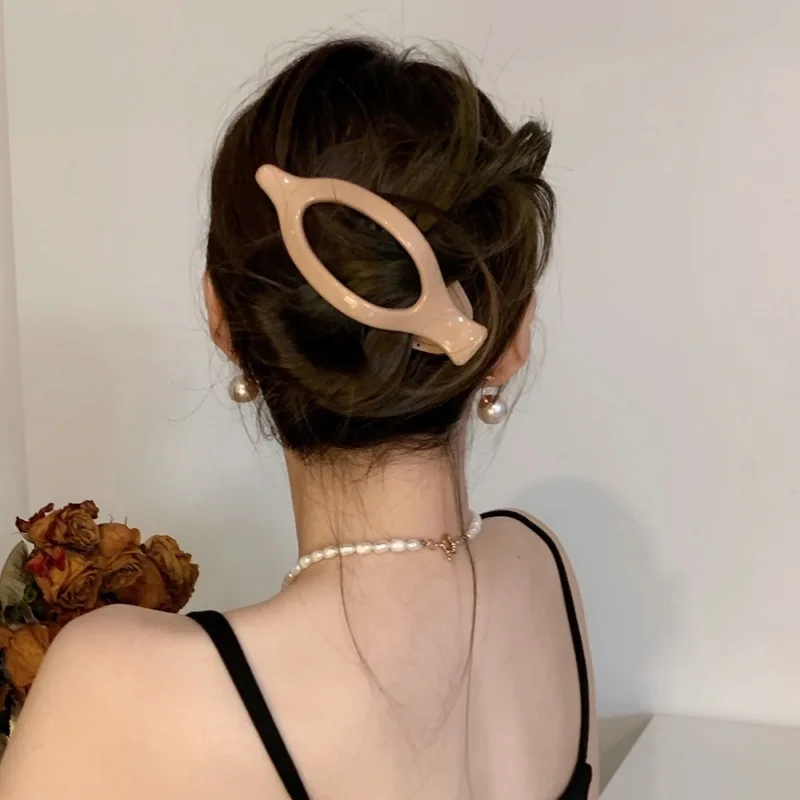 Korean Version New Trend Resin Geometry Big Hair Claw Casual Party Creative Hair Clip Women's Elegant Fashion Hair Accessories