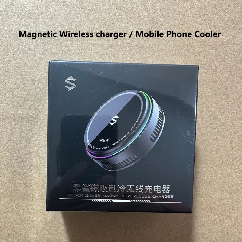 Original Black Shark 25W MAX 2 in 1 Magnetic Wireless Charger with AI Cooling 15N Magnet TEC RGB for iPhone 17/16 Android