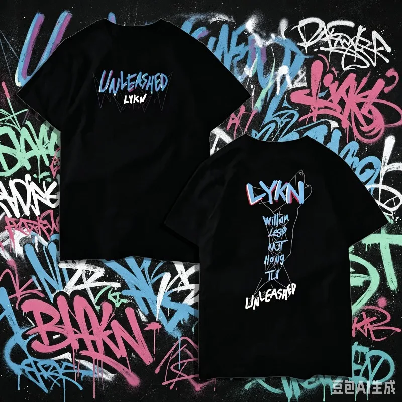 2026 New Unleashed Printed T-shirt Boygrup William Lego Nut Hong Tui Thai Enthu Combed Cotton Men Women Goth Y2k Oversized Top