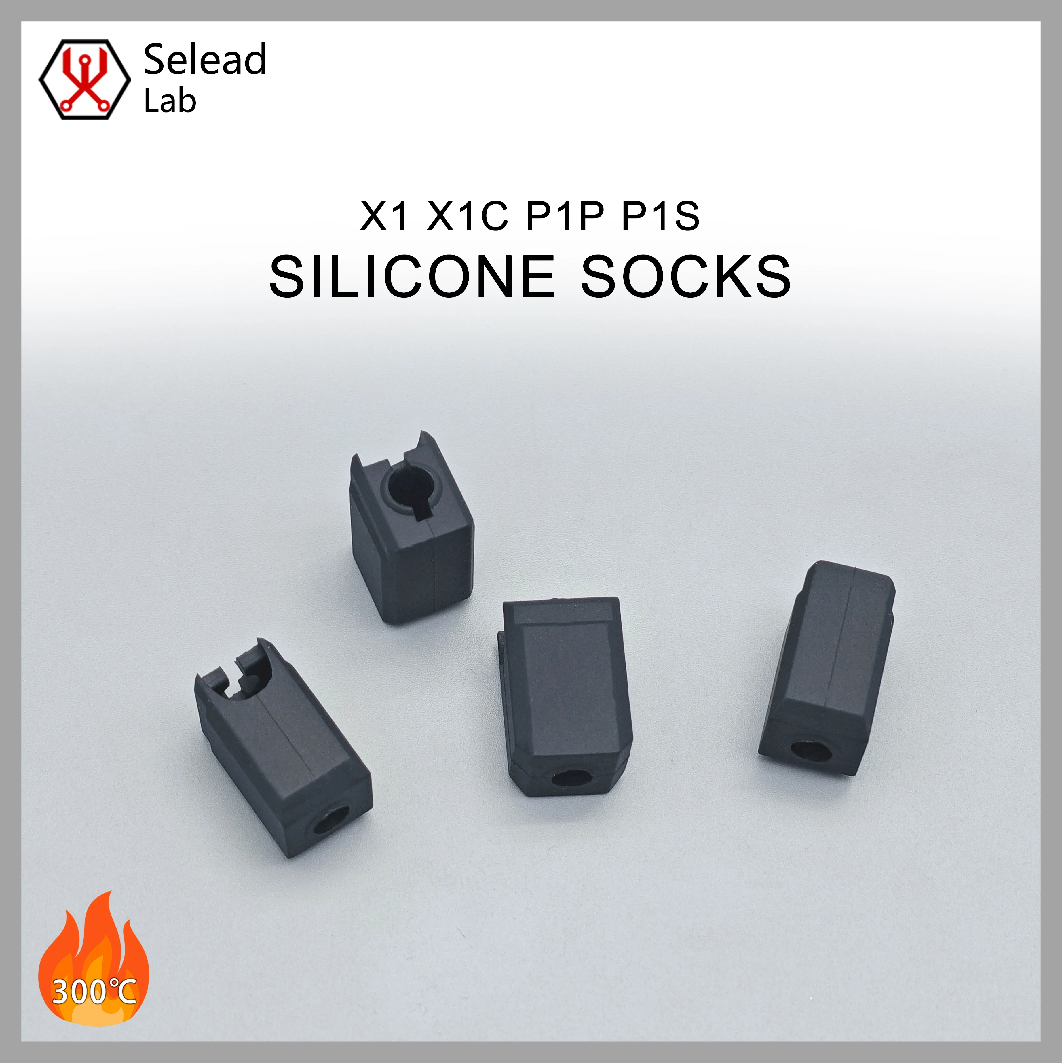 

Seleadlab Seleadlab For Bambu Lab X1 P1P Series Silicone Socks Hotend Heating Block Cover Black Silicone sock For TZ Series