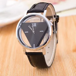 Simple INS Women Watch Personalized Double-sided  Hollow Trendy Triangle Quartz Wristwatch Female Clock Gifts